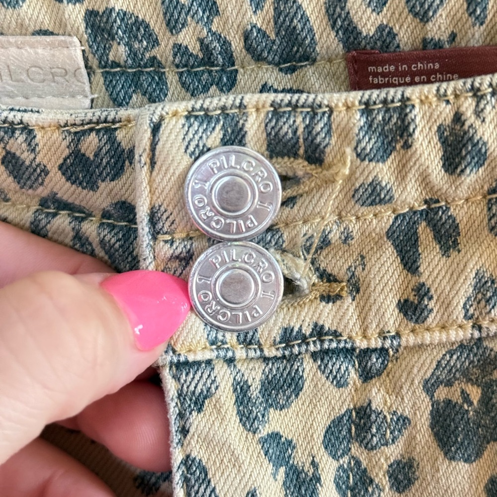 PILCRO • The Wanderer Relaxed Leopard Jean Sz 29 Cotton Ultra High Rise - Picture 6 of 13